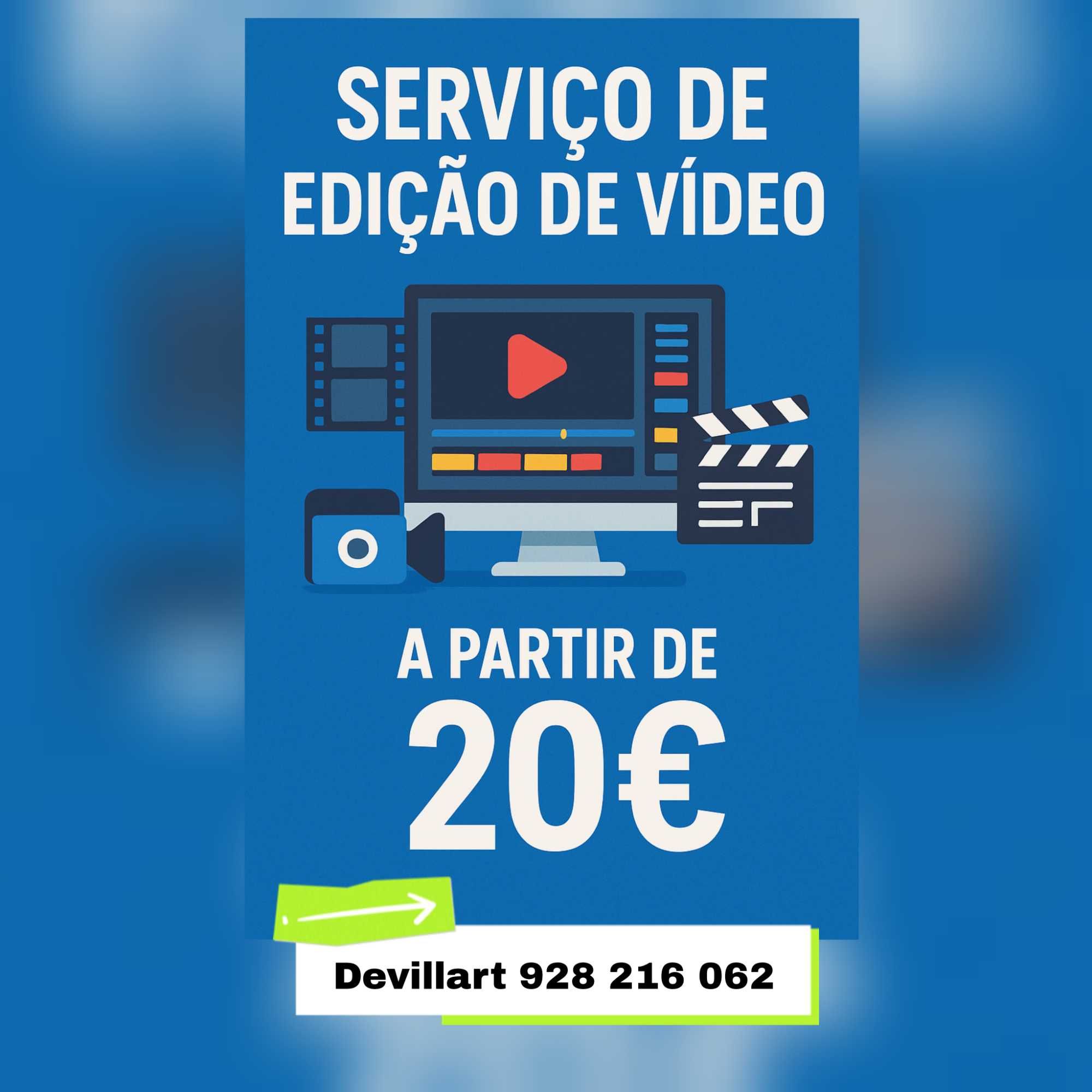 Edição de vídeo.