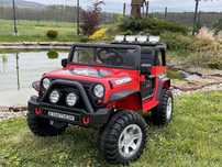 Auto na akumulator Duży Jeep dla dzieci 4x4 Miękkie Koła EVA Skóra