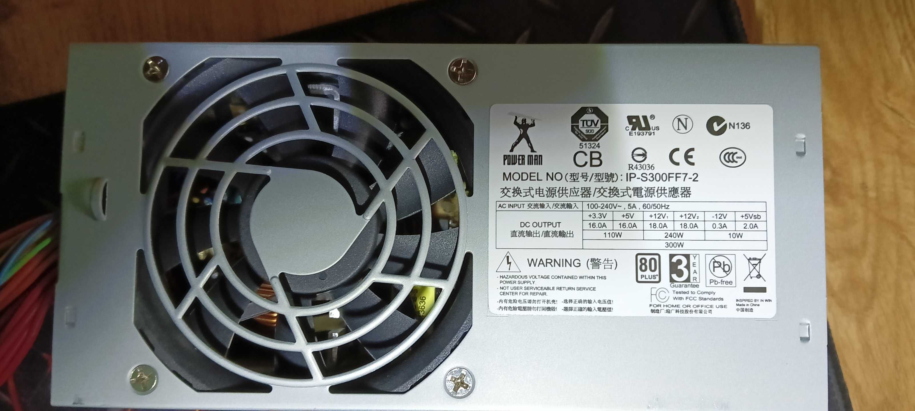 Zasilacz TFX Power Man 300W ip-s300ff7-2, 80 PLUS