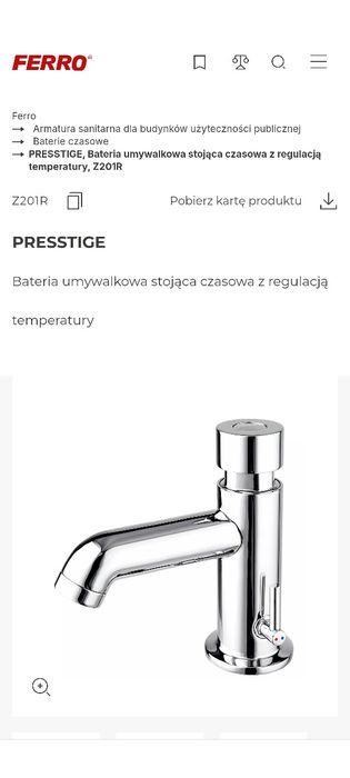 Bateria umywalkowa czasowa