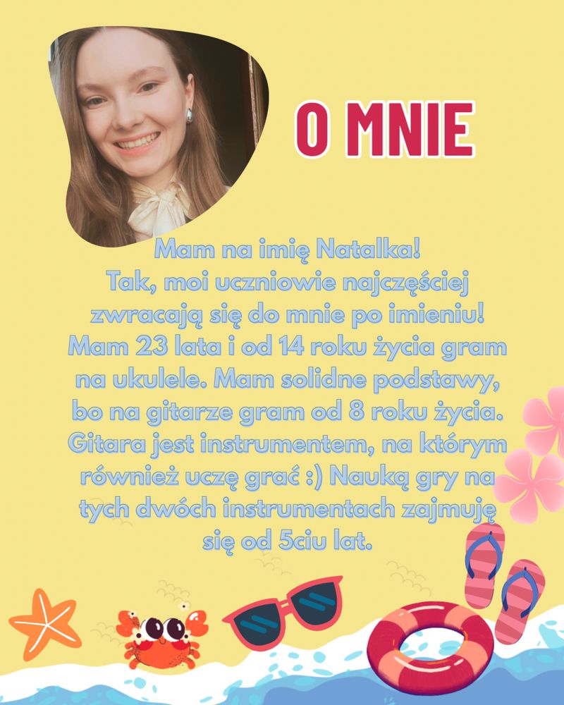 Wakacyjna edycja zajęć nauki gry na ukulele (dostępna również gitara)