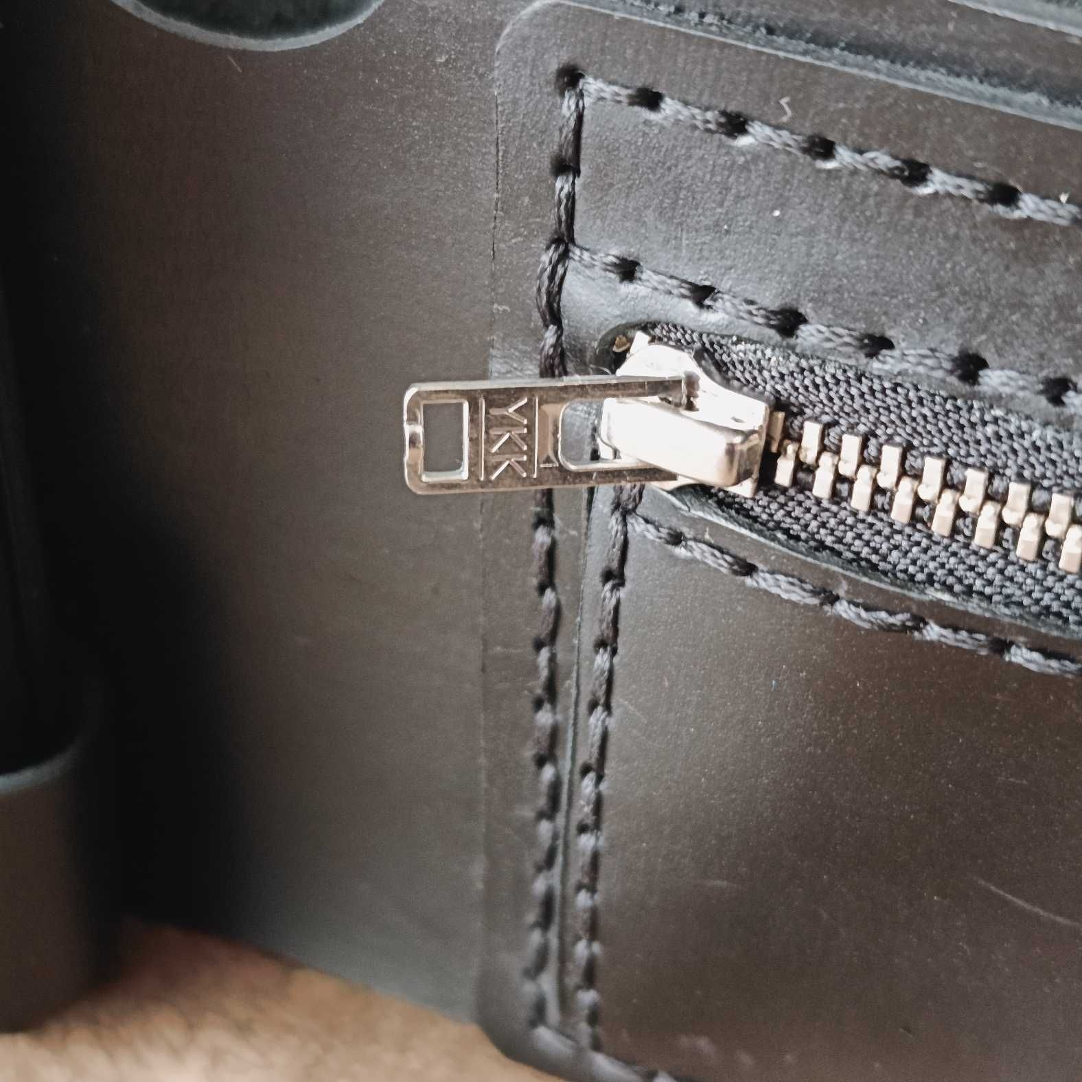 Męski skórzany RFID portfel z grawerem na bilon zdjęcia karty