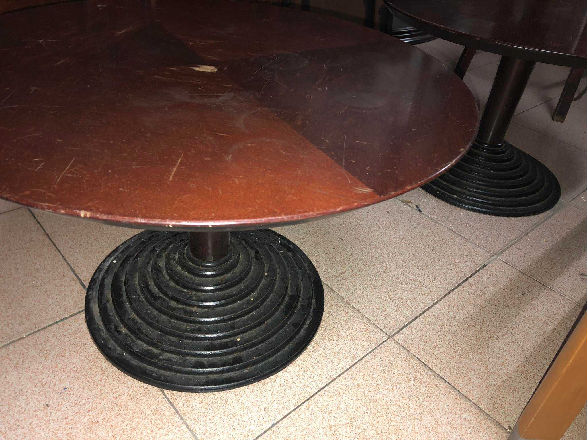 6 mesas pequenas em ferro fundido usadas preço para as 6
