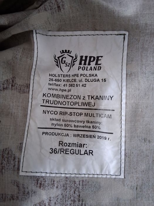 Mundur trudnopalny HPE Poland