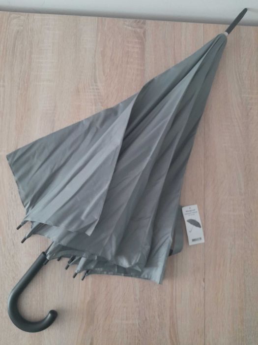 Nowy Parasol Szary, Półautomatyczny_ Windproof_Umbrella_rozm. XL