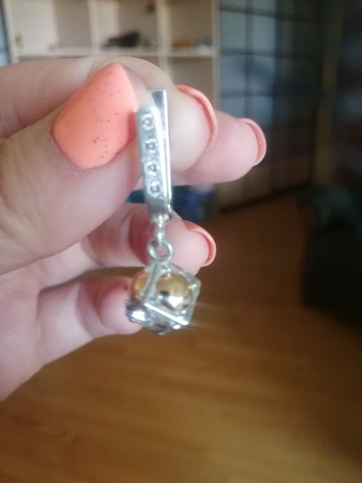 Серьги серебряные с золотым напылением