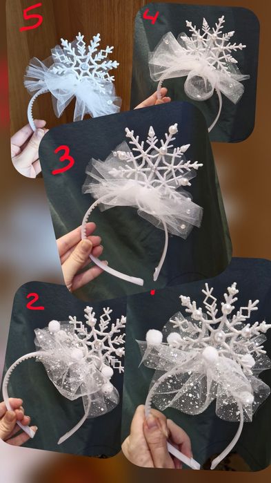 Обруч сніжинки.новорічне.зими