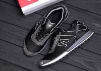 Неубиваемые кожаные кроссовки мужские nb класик black 002 elite