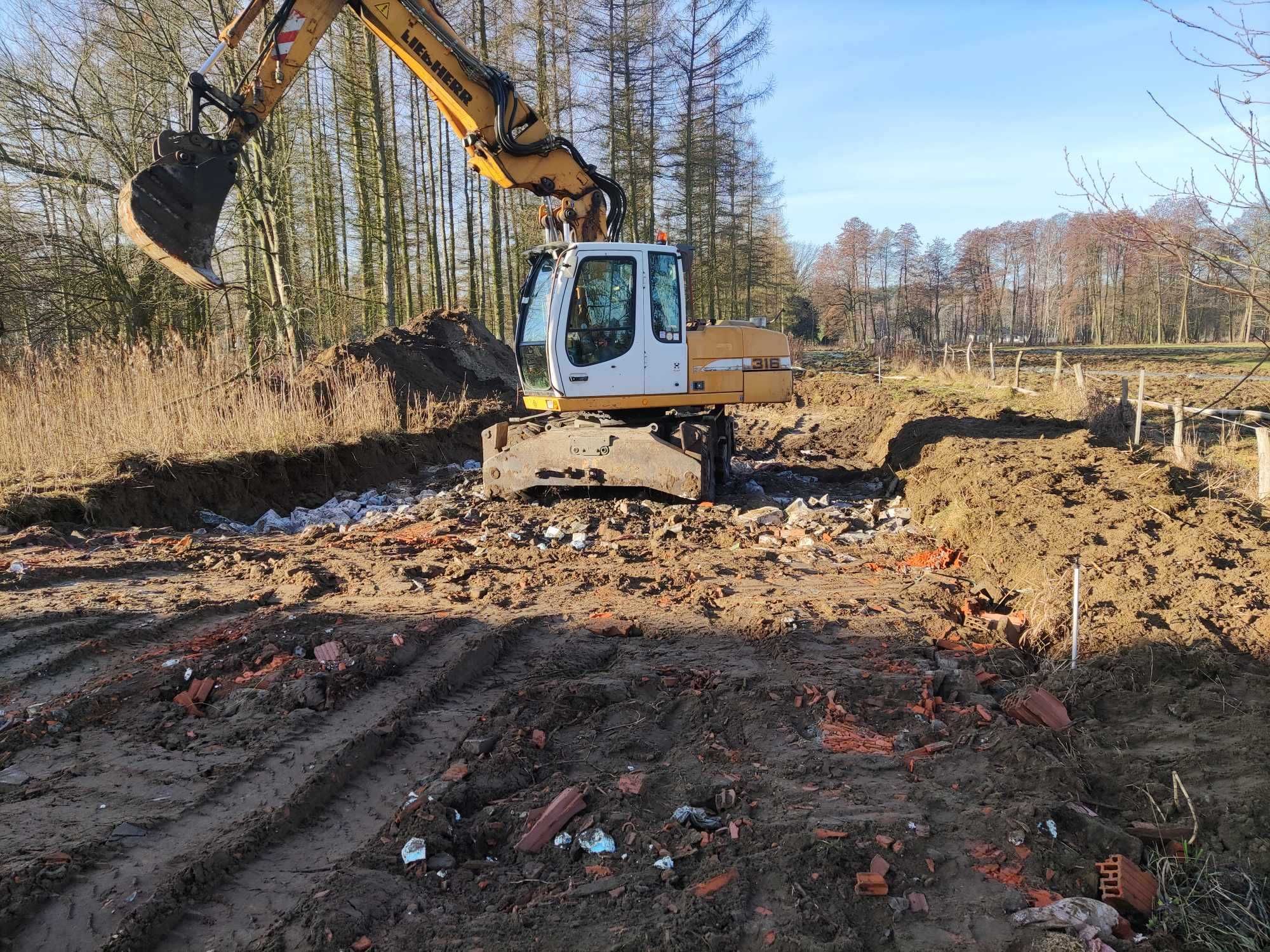 Korytowanie drogi / budowa drogi dojazdowej do domów jednorodzinnych