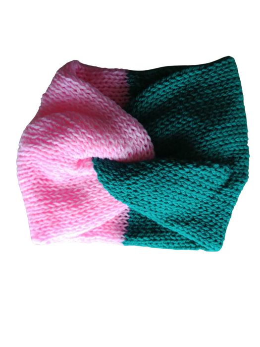 Opaska Handmade turban Węzeł szeroka Podwójna Jesień Zima Dwuwarstwowa