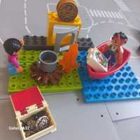 Lego duplo Wyspa piratow skarb ogniska lodz pirat