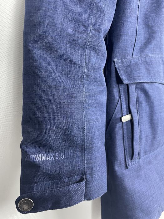 Granatowa długa ocieplona kurtka damska McKinley Aquamax sportowa