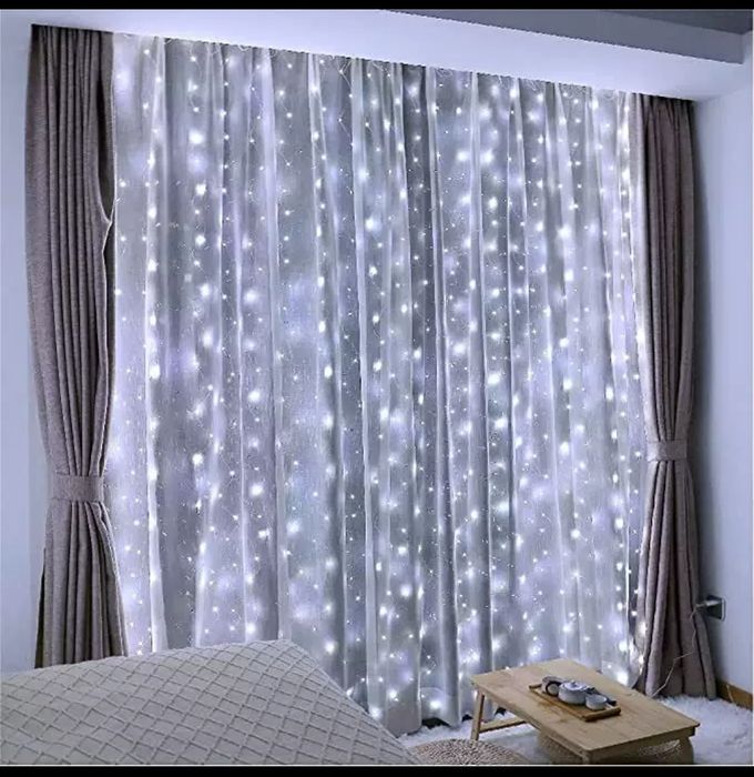 Гірлянда штора 3*3роса , юсб тепла, біла, герлянда