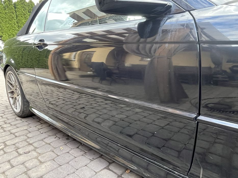 Drzwi prawe bmw e46 coupe cabrio 475 black sapphire kpl