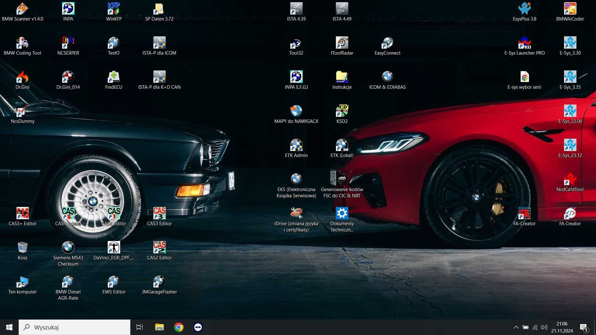 Laptop Diagnostyczny BMW Mini ISTA INPA ENET ICOM Esys K+D Can
