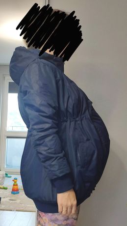 Zimowa kurtka ciążowa z wstawką na nosidełko