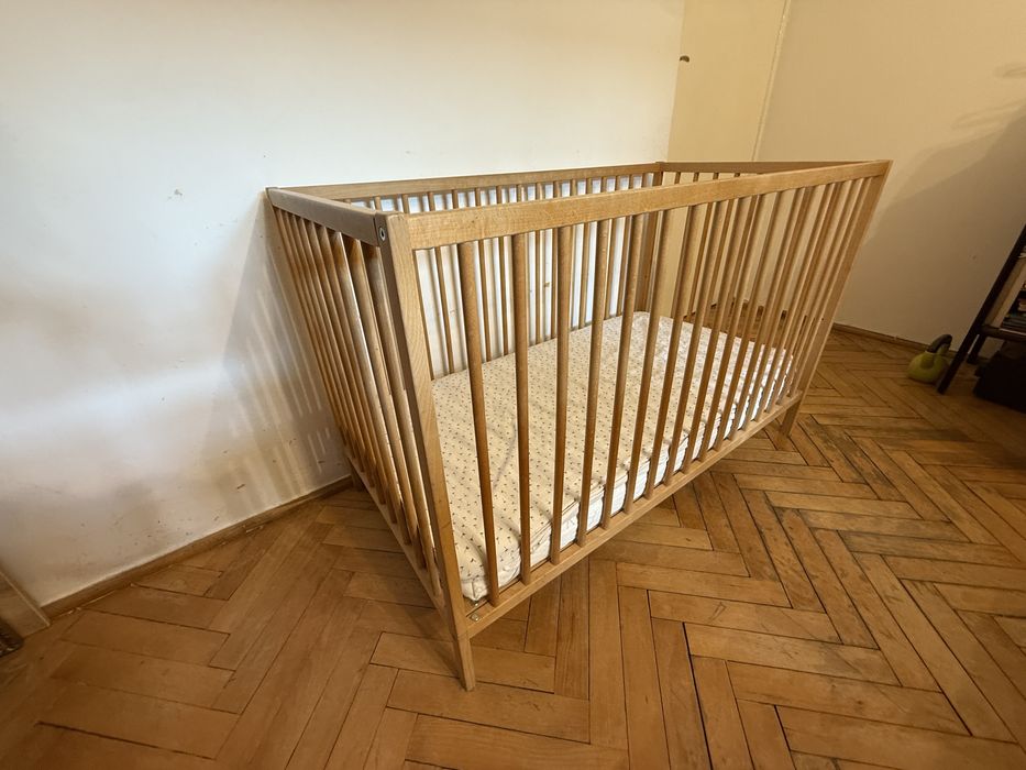 Ikea Sniglar łóżeczko 120x60 ikea dzieciece niemowlece drewniane buk