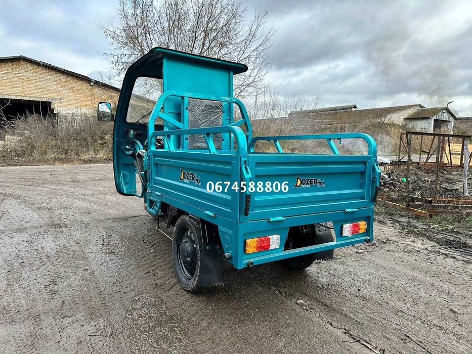 Електро трицикл вантажний Dozer Model-1, 800W Запас ходу 50км до 400кг