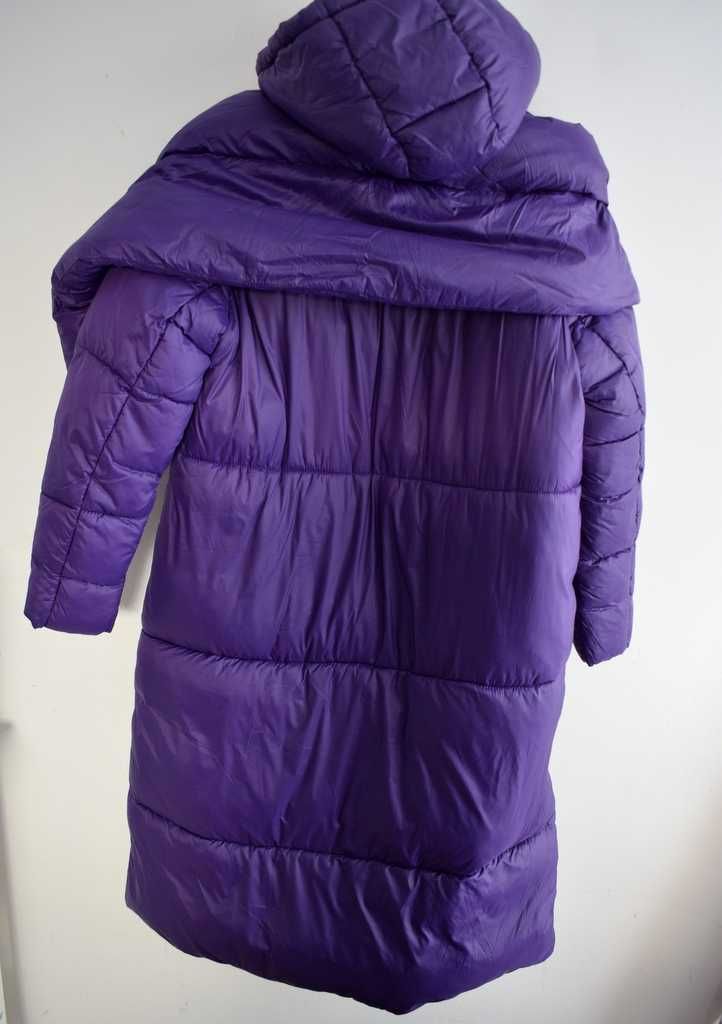 Derhy kurtka płaszcz zimowy fioletowy 36 s m