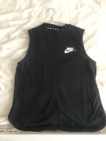 Czarna koszulka sportowa nike bawełniana