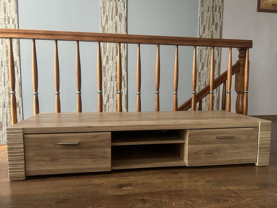 Szafka rtv BRW dąb sonoma wykończenie ryflowe