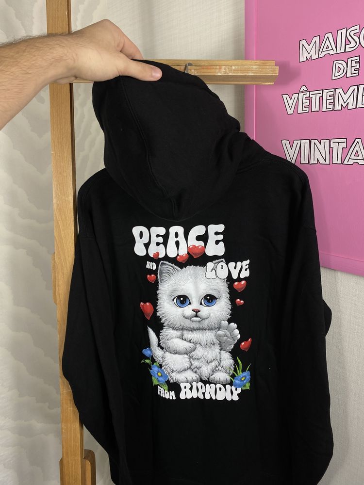 Ripndip PEACE LOVE HOODIE кофта худі лого sb skate чорна polar rap