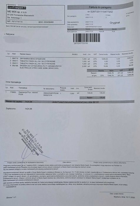 Zmywarka Beko DFS28123W