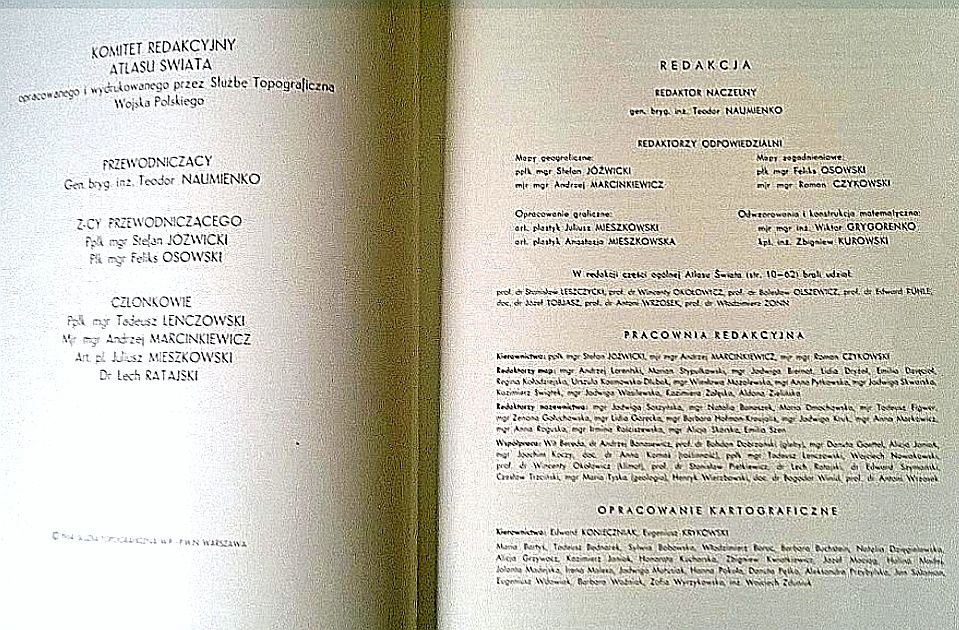 Atlas ŚWIATA-PWN, 1962-STWP,Teodor Naumienko, stan wzorowy.