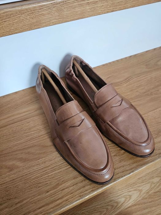 TAMARIS mokasyny wsuwane, brązowe, rozmiar 38