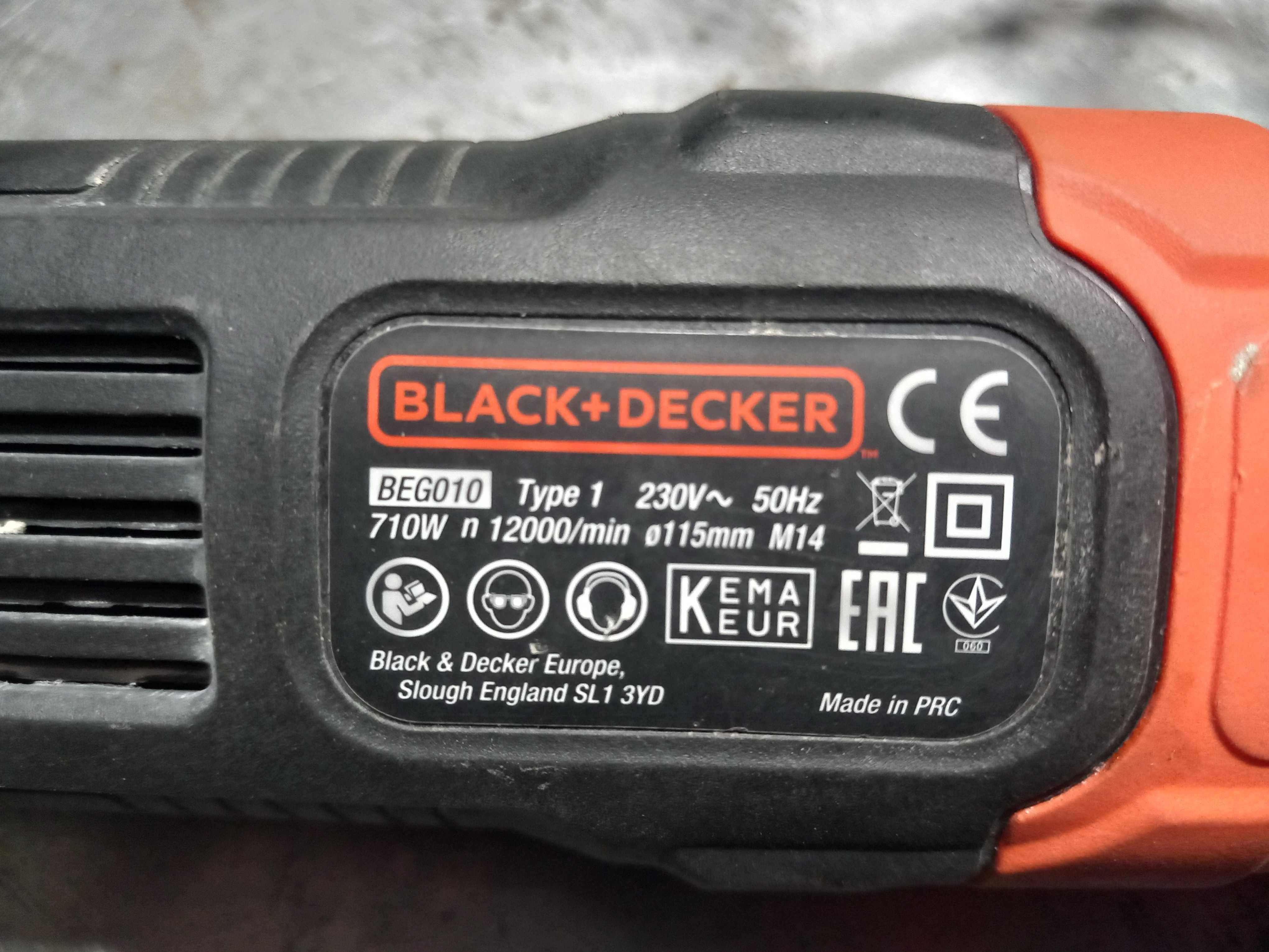 Szlifierka kątowa Black & Decker 710 Wat + tarcza