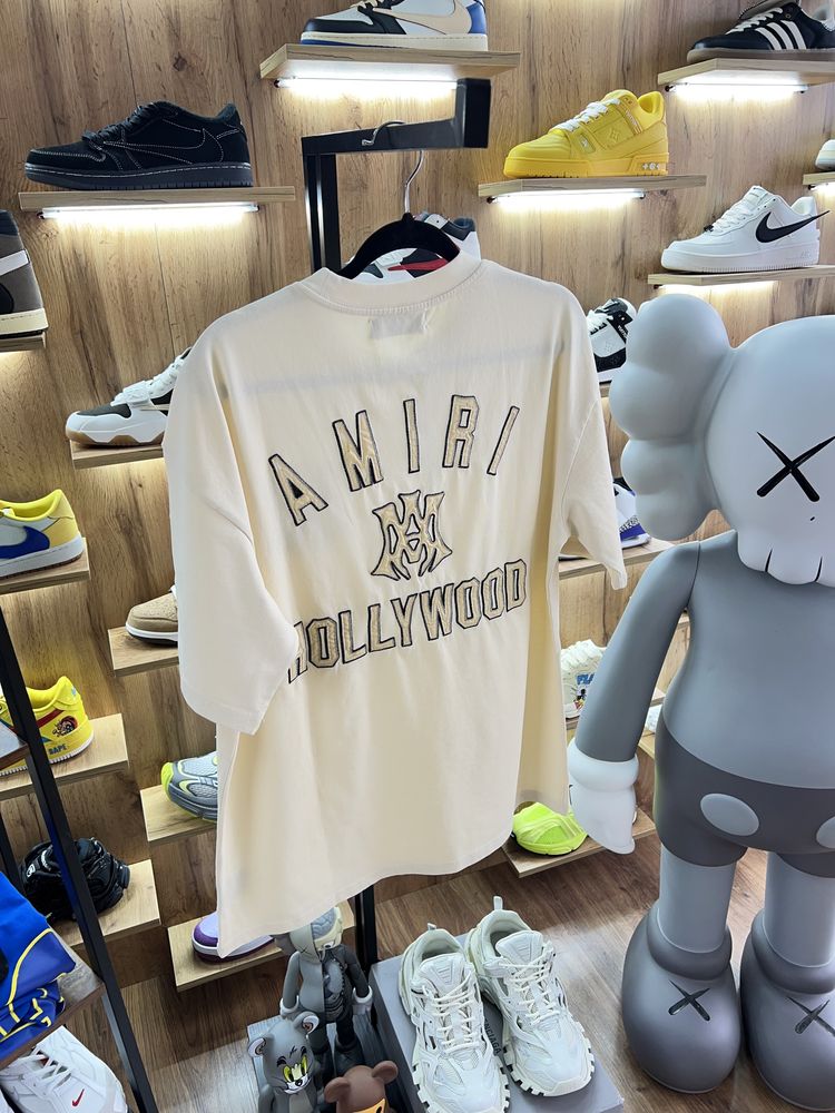 Футболка Amiri Logo SS 25 Beige Logo