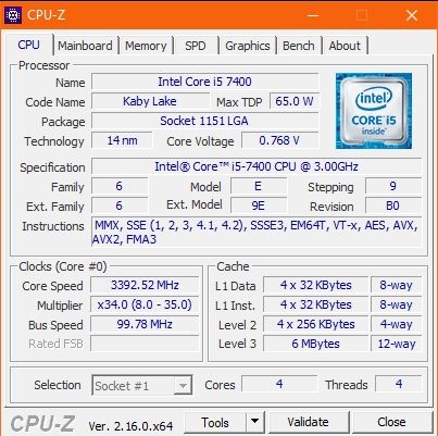 Płyta główna H110M PRO-VD PLUS + Procesor i5-7400