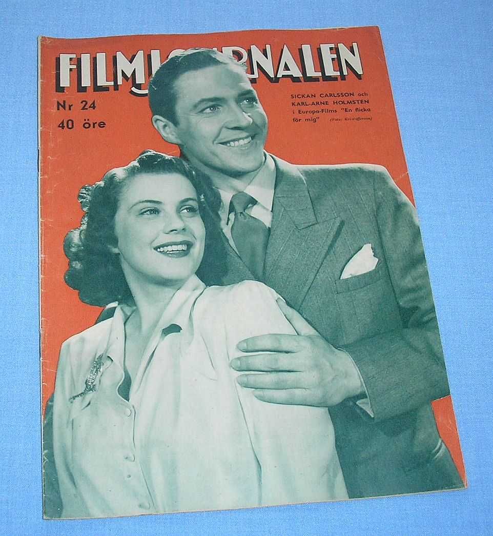 FilmJournalen nr 24 z 13 czerwca 1942r Sickan Carlsson i Karl Holmsten