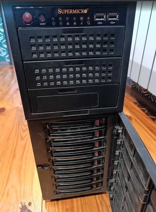 Сервер Xeon E3-1230 v5 / 16 gb + RAID avago 3108 2 БП