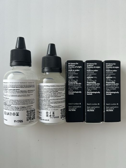 Набір хни для брів OKIS BROW Henna Set 5 pcs! НОВИЙ