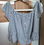 Top baskinka paski styl marynarski M Bershka.