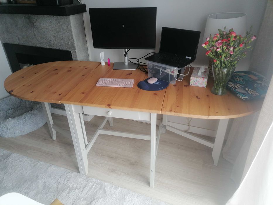 Stół z opuszczanym blatem Ikea GAMLEBY