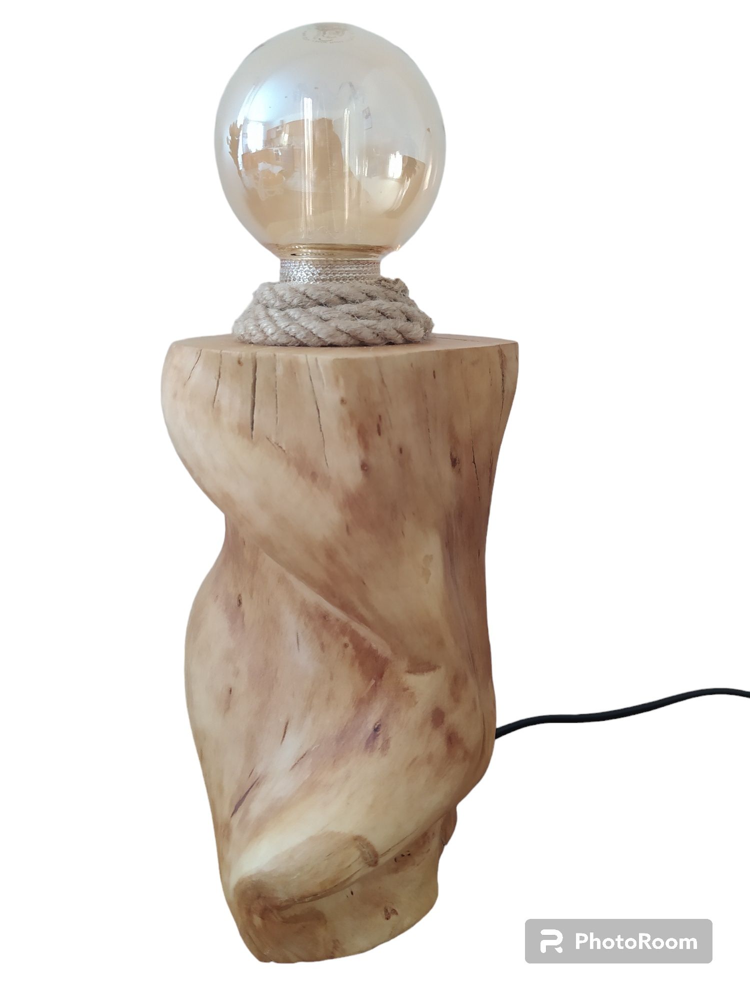 Lampa loft drewno