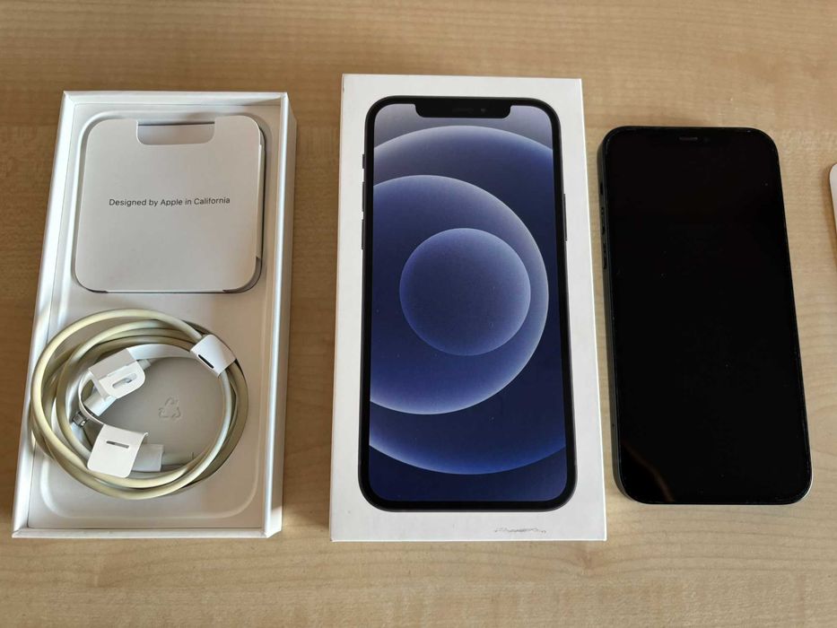 IPHONE 12 128GB - Cor Preto, excelente estado, Bateria com 88%.