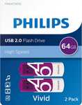 Pendrive PHILIPS - Vivid Edition - 64 GB USB 2.0 - Magic Purple-dwupak