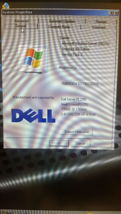 Serwer Dell PowerEdge 2950 Xeon E5420 2.50GHz 4GB 3x400GB