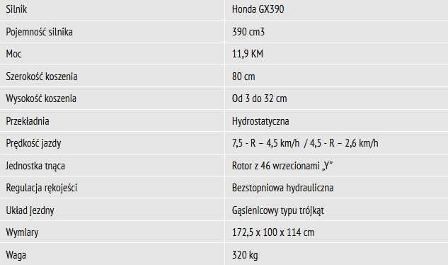 Karczownica bijakowa na gąsienicach zerowego skrętu OREC ZHR800