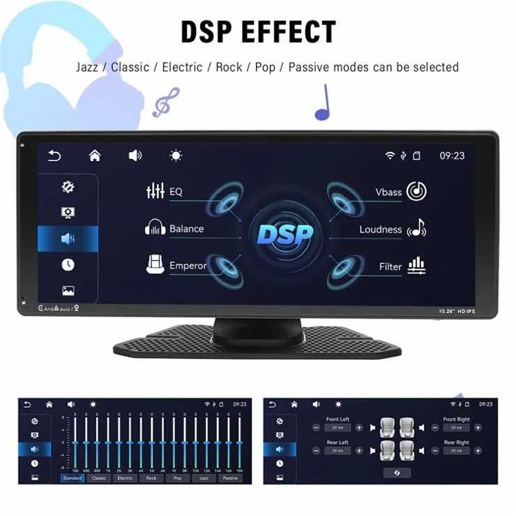 10,26-calowy bezprzewodowy odtwarzacz samochodowy Carplay Bluetooth