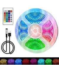 Светодиодная цветная LED лента USB 5m RGB 16 цветов пульт