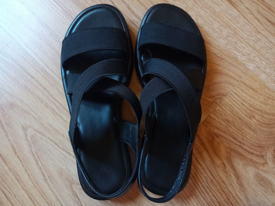 Sandały paski czarne lato 36 j.nowe