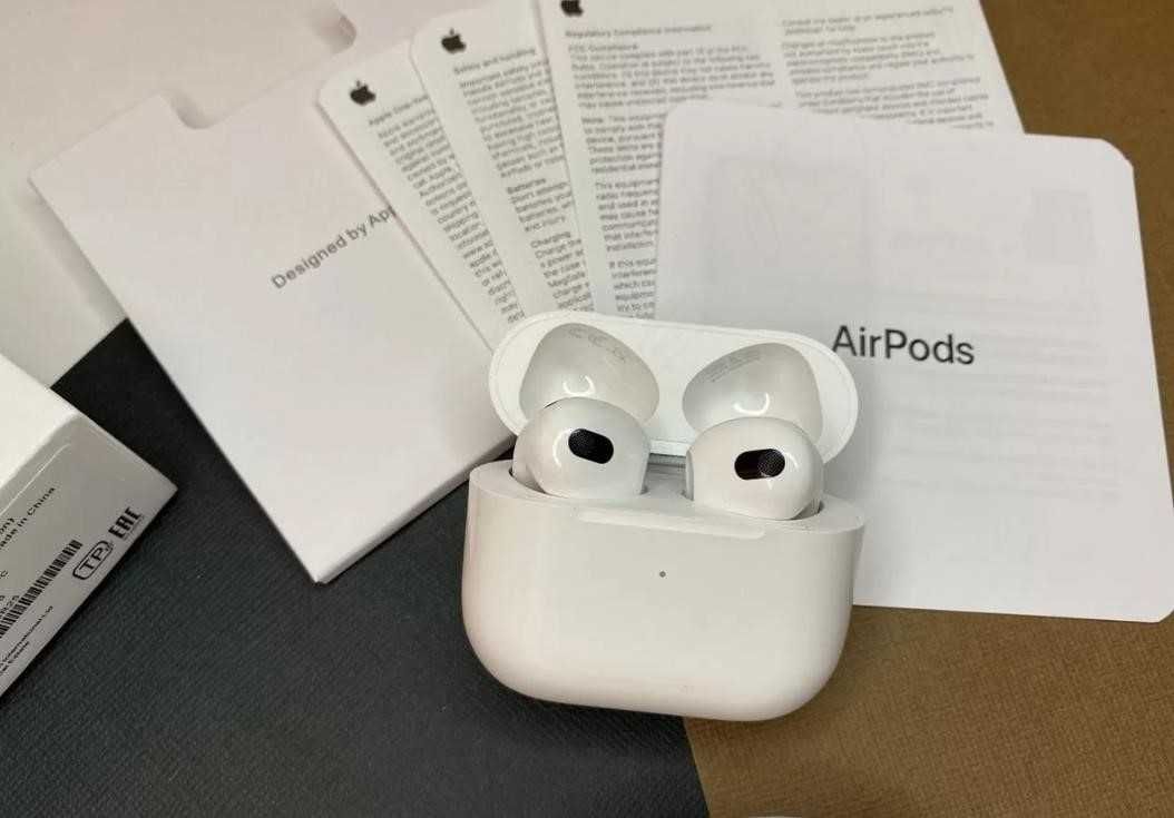 Навушники Бездротові AirPods 3 без шумки 1в1 +чохол