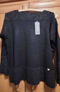 Sweterek czarny dłuższy roz. XL/XXL