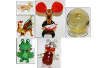 Миниатюрные стеклянные фигурки Игрушки сувениры животные Стекло мини