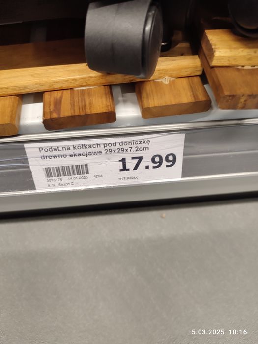 Nowa brązowa podstawka podest wózek pod kwiaty