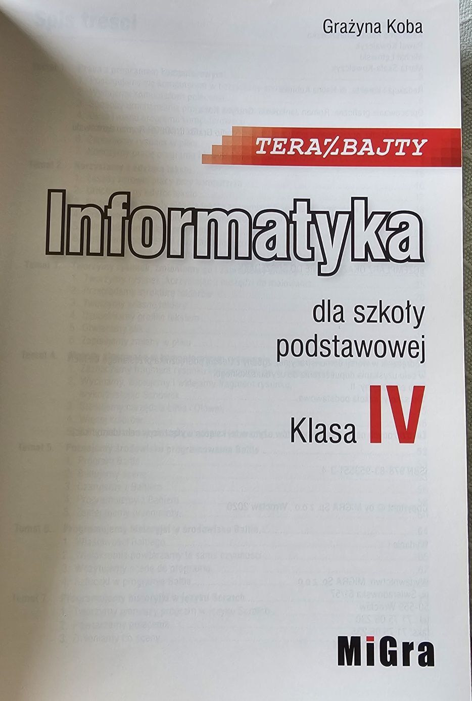 Podręcznik do informatyki dla klasy 4